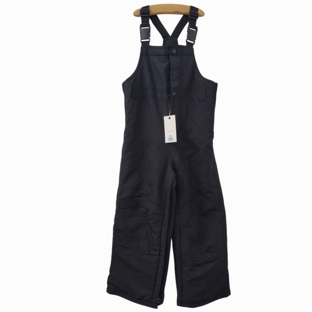 NWT Gap Kids Black Puffer Snowsuit Bib (4T)